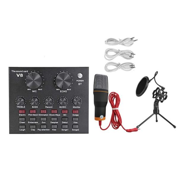 V8 Sound Card Microphone Set