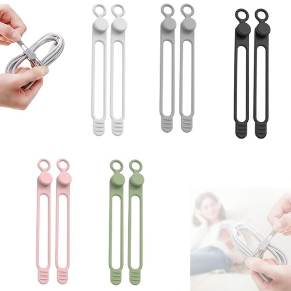 Data Cable Organizer, 2025 Upgrade Silicone Headphone Organizers,(10Pcs)