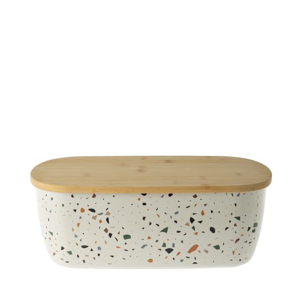 George &amp; Mason - Bamboo Fibre Terrazzo Bread Bin 36.3x20.4x13.7cm