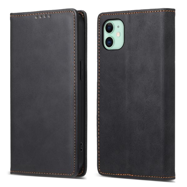 Solid Color Magnetic Flip Phone Case Compatible with Apple iPhone 11 Pro