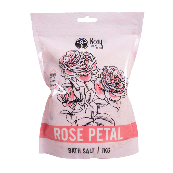 Rose bath salts with real rose petals 1kg