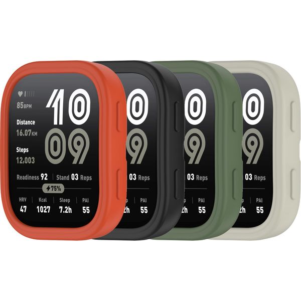 4Pcs Shockproof Silicone Protective Case Compatible with Amazfit Bip 6