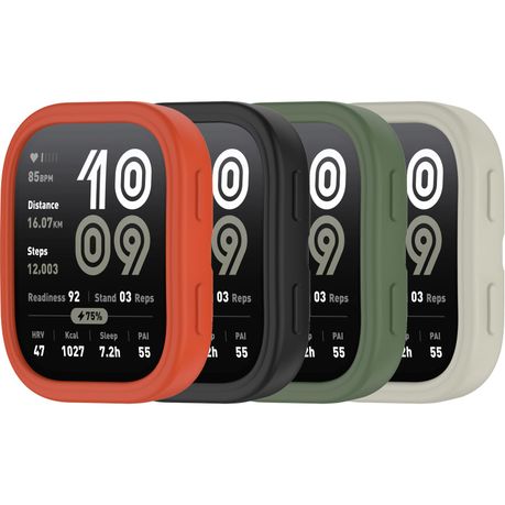 4Pcs Shockproof Silicone Protective Case Compatible with Amazfit Bip 6 Image