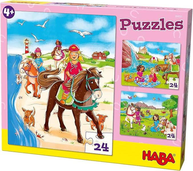 Haba Puzzles Horse Girls x 3