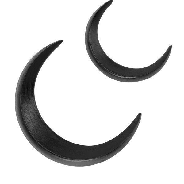 Carved Wooden Moon Hairpin 2 Sizes