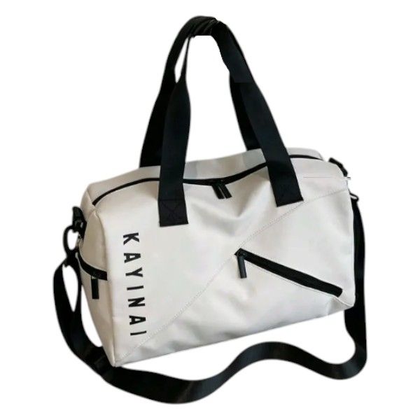 KAYINAI - Travel Duffel Bag With Multiple Zippered Pockets - White