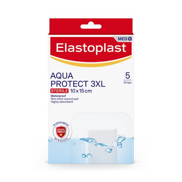 Elastoplast Aqua Protect 3XL Waterproof Highly Absorbent Plasters, 5 Strips