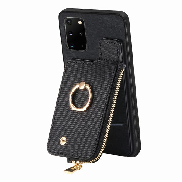 Card Holder Ring Stand Phone Case Compatible with Samsung Galaxy S22 Ultra