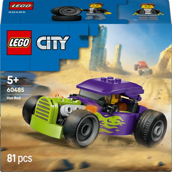 LEGO® City Hot Rod Race Car Building Toy and Minifigure 60485