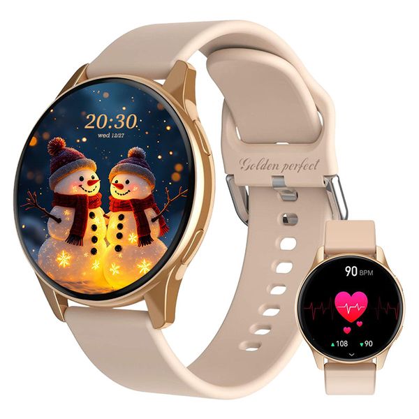 Golden Perfect Women's Luxury Fitness Smartwatch .