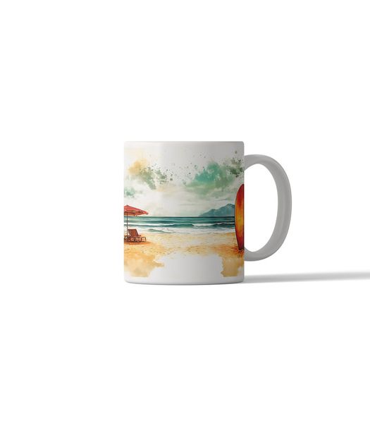 Printed Coffee Mug - Retro Surfing DSG 12