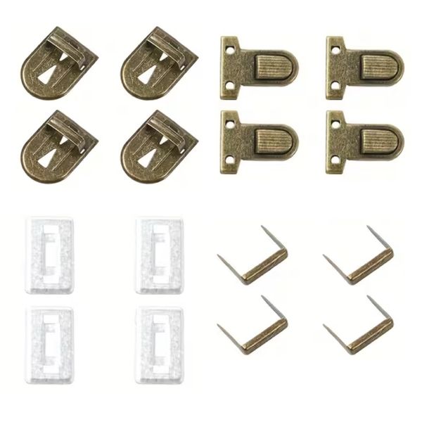 Craft DIY set of 16 piece push lock buckles for bags and wallets