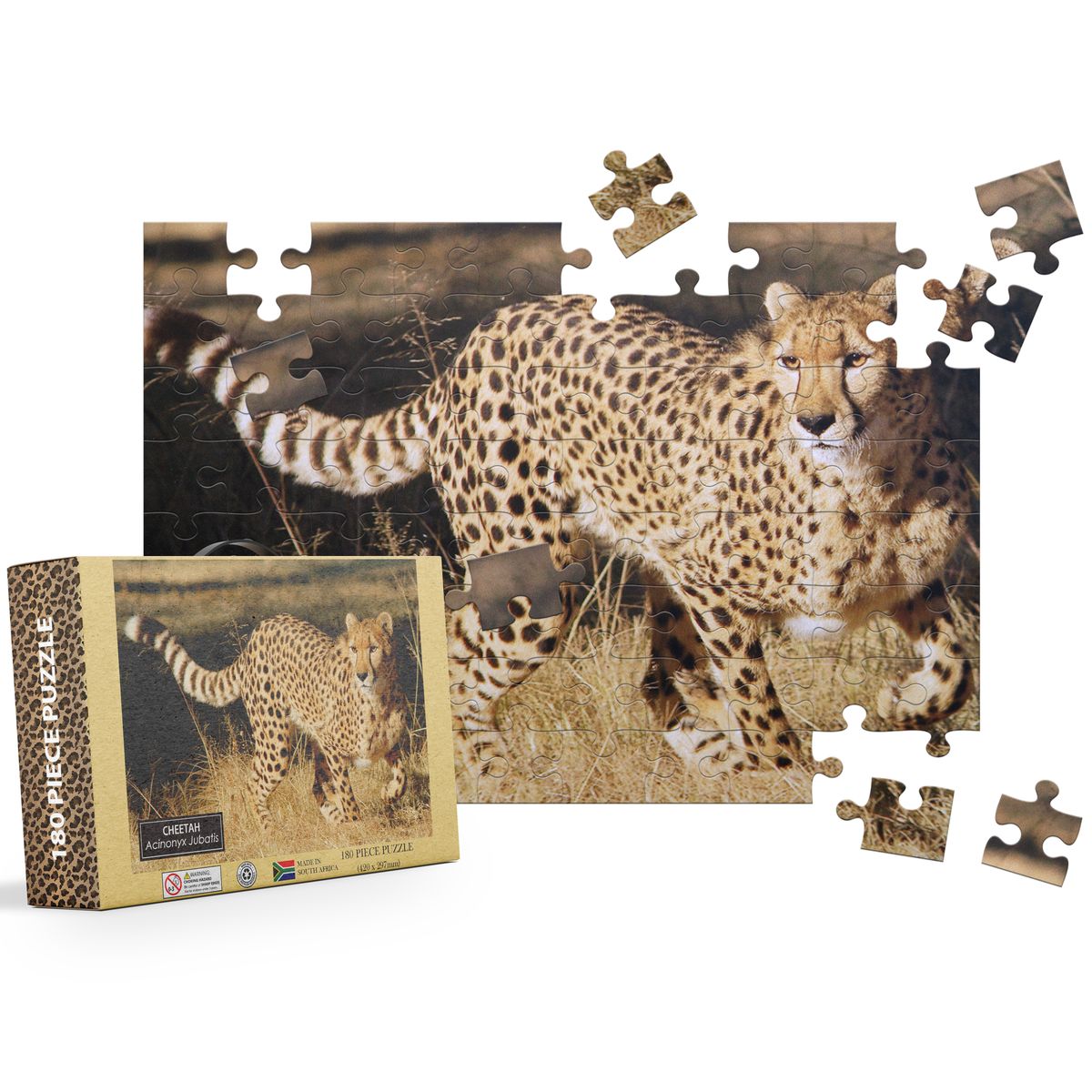 Exquisite A3 Cheetah Hand-Crafted South African Wildlife Puzzle | Shop ...