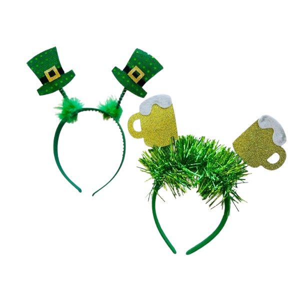 St Paddy's Day: St Patrick's Day Alice Band Head Gear - Set of 2