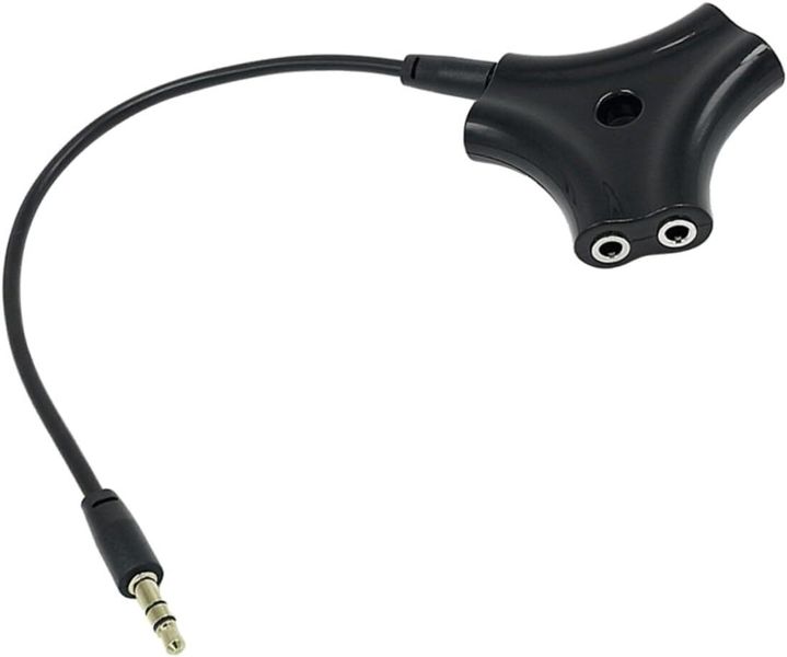 Port Headphone Splitter Adapter with Cable Share Audio with Friends