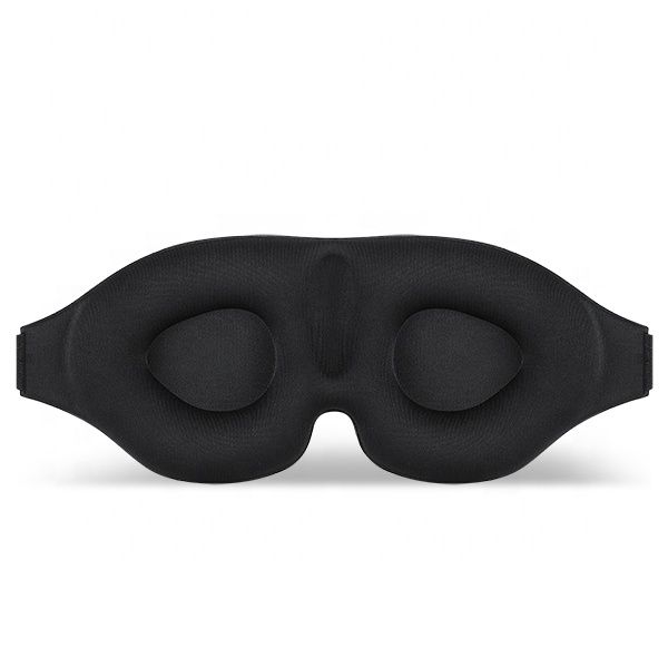 Oribibi - Eye Mask - Contoured Eye Cups, Memory Foam, Adjustable (Black)