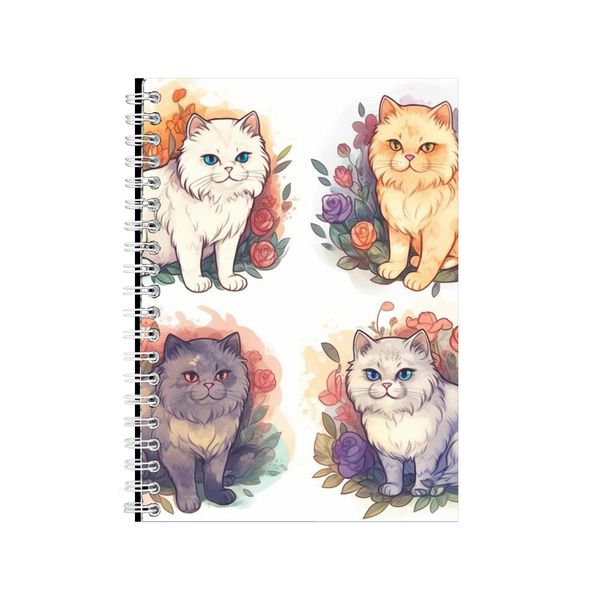 PERSIAN CAT Watercolor A5 Notepad Present Idea