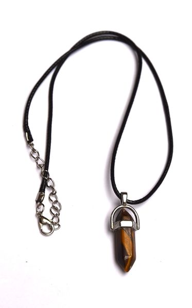 Gemstones Necklaces- Tigers Eye Stone Bullet