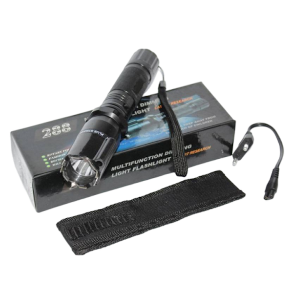 3 in 1 Flashlight With Multifunction Dimming Light Torch 288 With Taser
