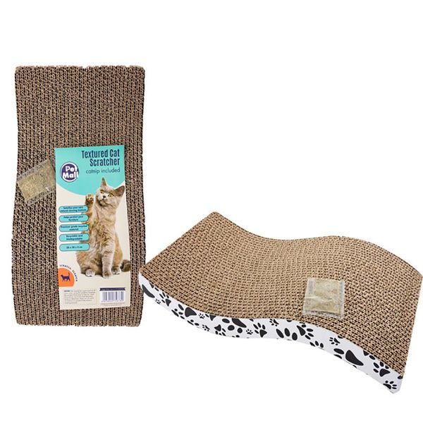 Bulk Pack x 2 Pet Cat Scratch Pad Curved 38x20x4cm