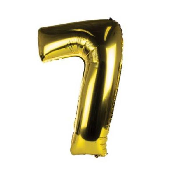 Silver Number 7 Helium Balloon 106cm