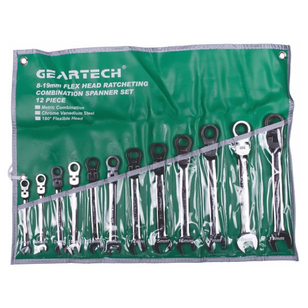 Micro-Tec - Wrench Ratchet Flex 8-19Mm Set
