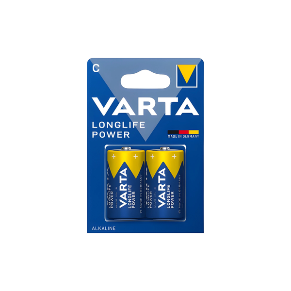 Varta 4914BP2 Longlife Power C Alkaline Batteries 1.5V - Pack of 2