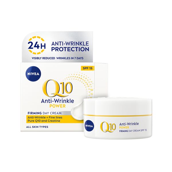 NIVEA Q10 Anti-Wrinkle Power Firming Day Cream SPF15, Face Cream, 50ml