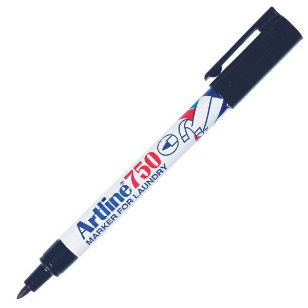Artline EK750 Laundry Marker Black - Box of 12