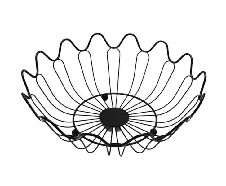 Round Metal Decorative Fruit Bowl Fruit Basket