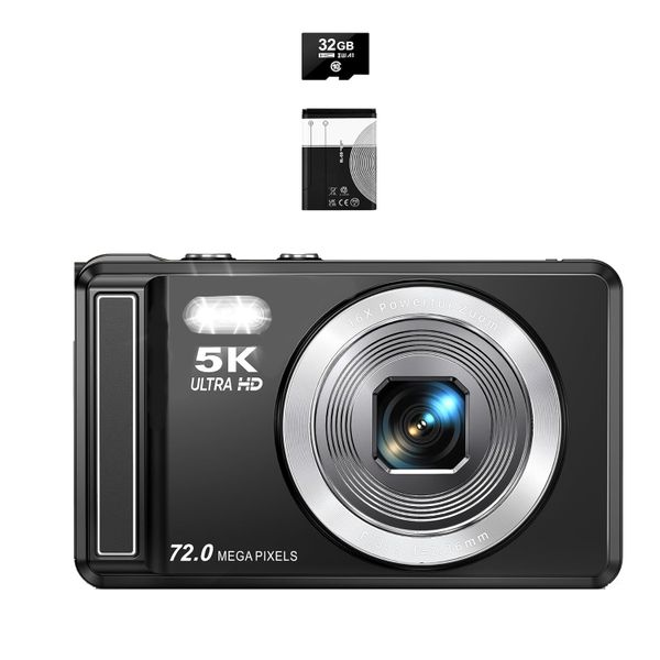 5K Digital Camera - 72MP UHD Digital Cameras for Photography