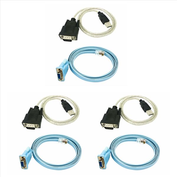 Rj45 Network Cable Serial Cable Rj45 To Db9 And Rs232 To Usb (2 In 1)
