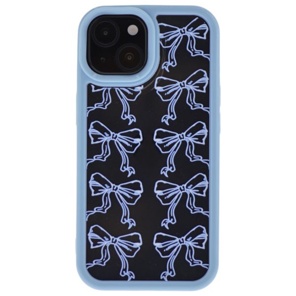 Frosted Pastel Blue Ribbon Bow Phone Case - Compatible With iPhone