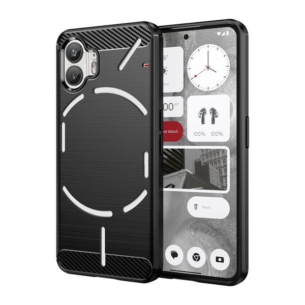 Carbon Fiber Soft TPU Phone Case Compatible With Nothing Phone2