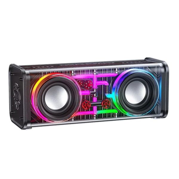 Wireless Stereo Music Player Bluetooth Speaker,V8 Double Horn - Black