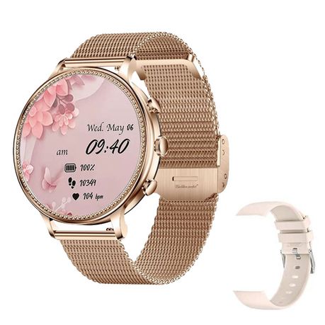 Golden Perfect Women's Smartwatch-Dual Strap Fitness & Health Tracker Image