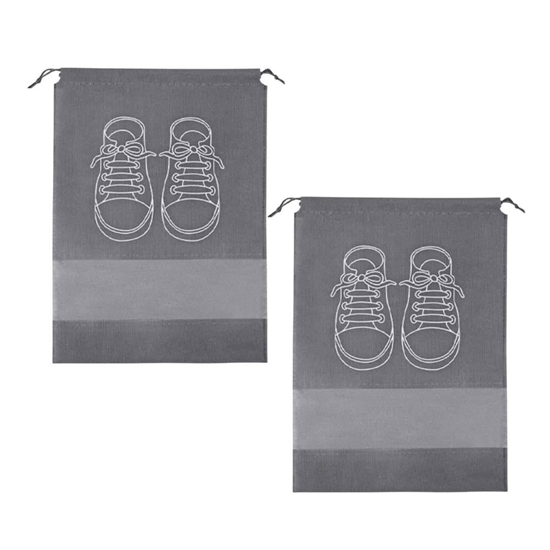 Travel Shoe Bag - Drawstring Non-Woven Fabric - Set of 2