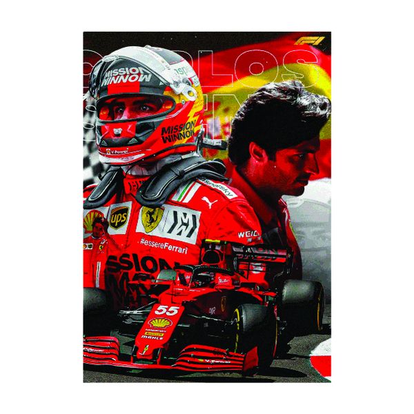 Carlos Sainz Blood Red - A1 poster