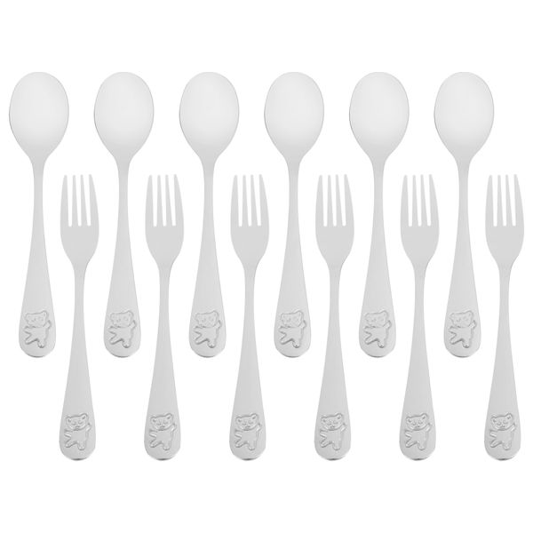 12 Pieces Kids Silverware Stainless Steel Children'S Safe Flatware