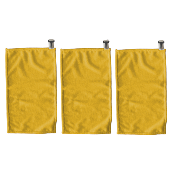 Golf Towels - 500mm x 300mm - Microfiber - 3's - Orange