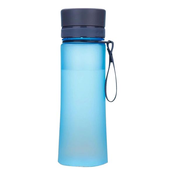 500ml Portable Sports Water Cup Leak Proof Kettle with Lifting Rope - Blue