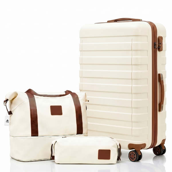 Topika 3 Piece Luggage Suitcase Set,28 In Carry On Suitcase with Wheels