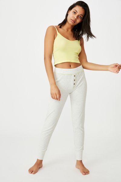 Women's Cotton On Ribbed Sleep Tank - Lemonade