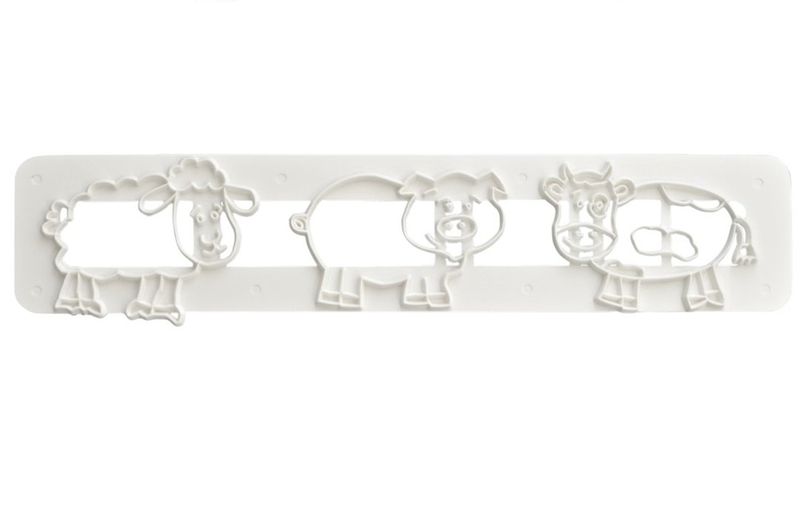 Farm Animals Sheep, cow and pig Fondant Mold Cookie Cutter Stamp