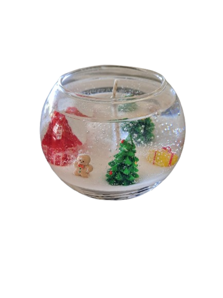 Snowball Christmas Gel Candle, Unscented