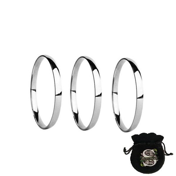 Receive 3 Kiddies Stainless Bangle - 5mm width 5.5cm Diameter - Small