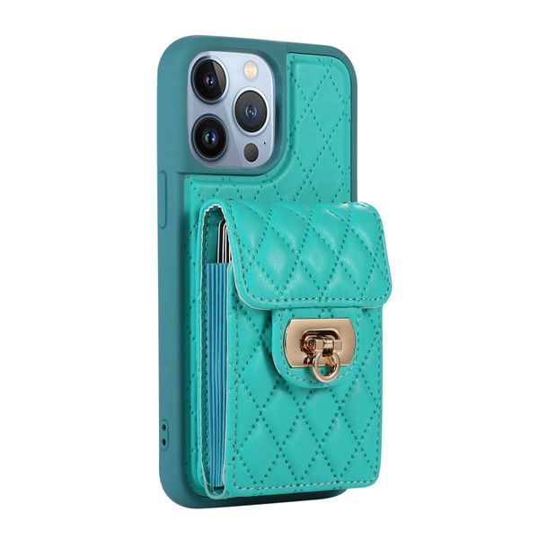 Accordion Card Slot Phone Leather Case Compatible with Apple iPhone 13 Pro
