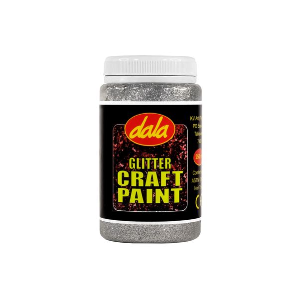 Craft Paint Glitter Silver 250ml