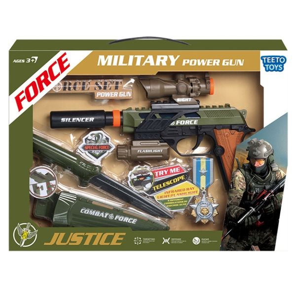 Military Toy Gun Blaster Playset -Pretend Play Weapons - Toys for Boys