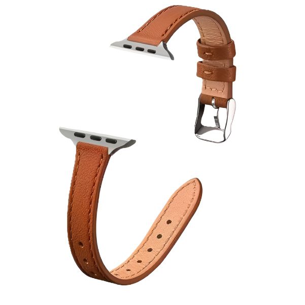 Classic Slim Leather Watch Band Compatible with Apple Watch- 38mm/40mm/41mm